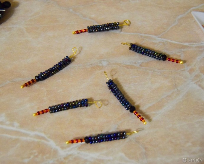 Изготавливаем брошь "Узорчатый жучок"