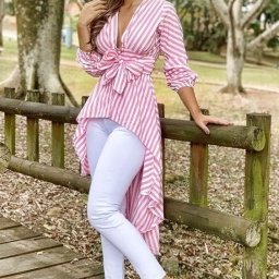 ​Красивые блузы, удлиненные сзади