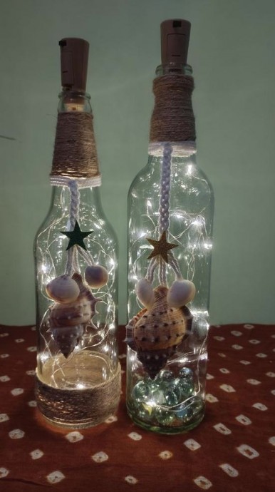 Интерьерные бутылки в морской тематике Интерьерные бутылки в морской тематике