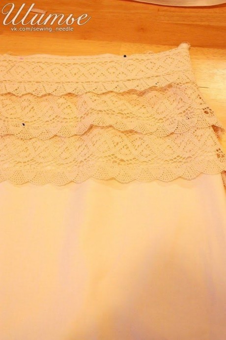 Юбка с кружевами: мастер-класс