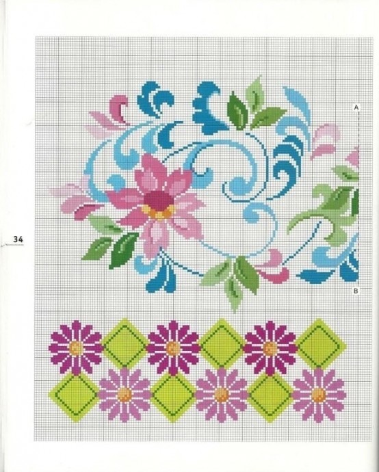 Узоры для вышивки скатертей и салфеток Узоры для вышивки скатертей и салфеток