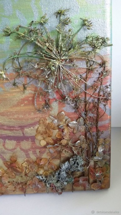Панно с сухоцветами