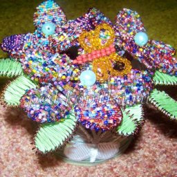 Цветы в технике ганутель: мастер-класс