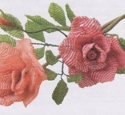​Роза из бисера