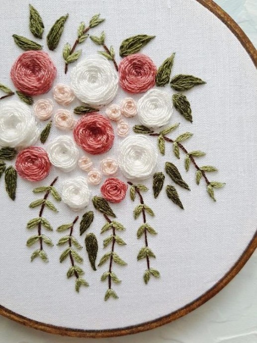 Вдохновляющие идеи объемной вышивки цветов