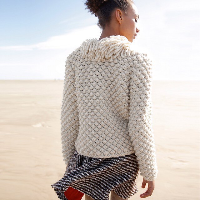 Замечательный узор "шиповник" для плотных вещей