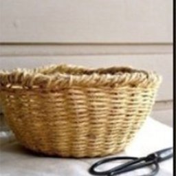 ​Корзинка из джутовой пряжи