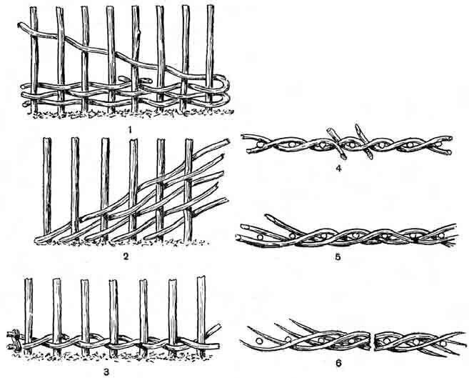 Плетеный забор из лозы своими руками
