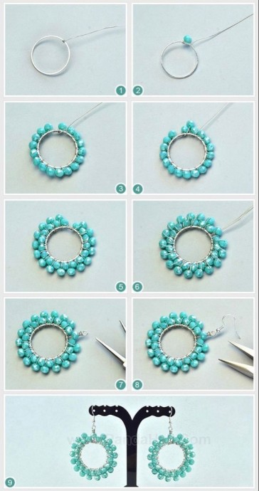 Сережки из бисера