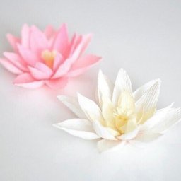 Нежные лотосы из гофре бумаги
