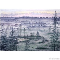 Призрачный синий лес