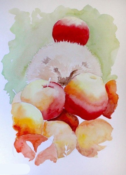 ​Рисуем осеннего сытого ёжика