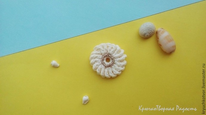 Своеобразная сумка с декором из ракушек и морских звезд