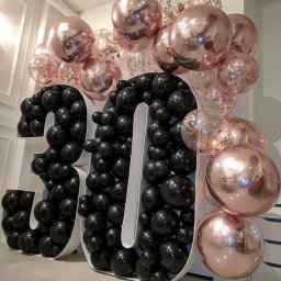 Цифры с шариками разного размера