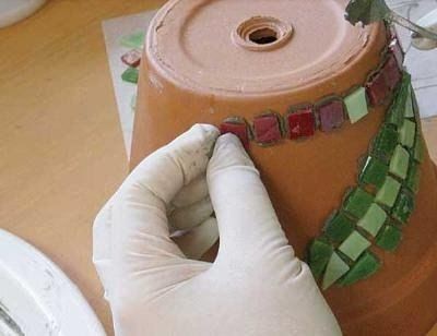 Декор цветочного горшка