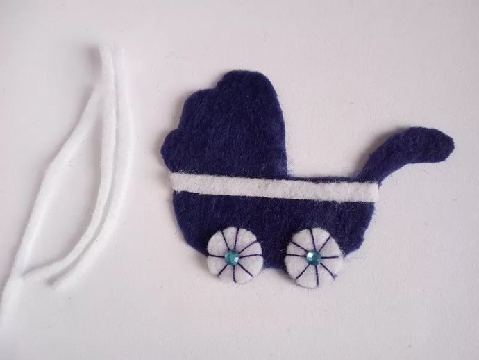 Фоторамка из фетра для первого снимка УЗИ