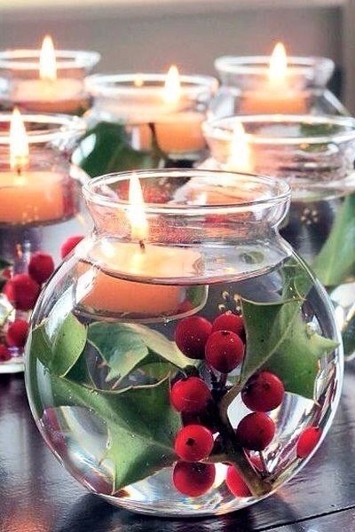 ​Идеи с плавающими свечами в декоре