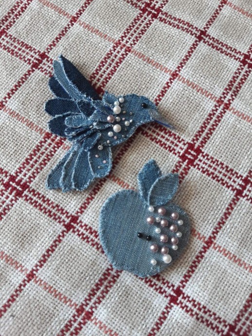 Декоративные элементы из джинсы