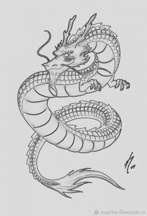 Декор бутылки с драконом