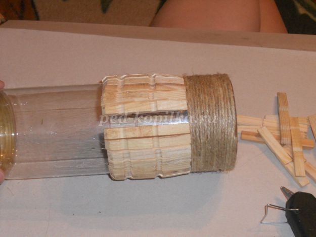 Баночка из прищепок: мастер-класс