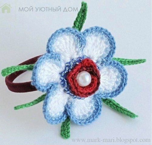 Цветок крючком