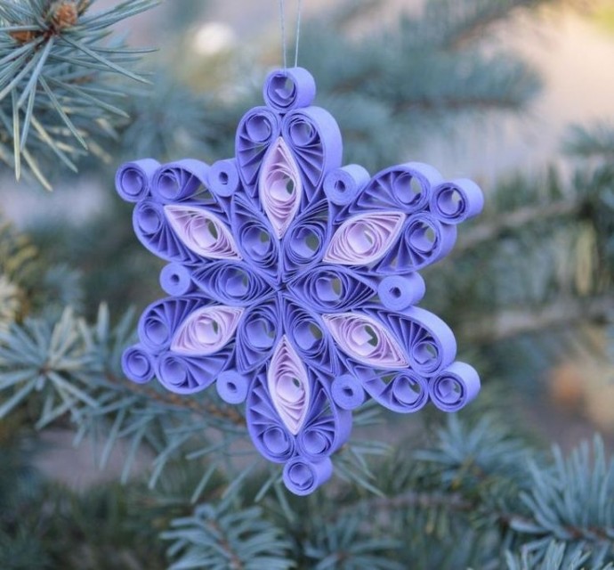 Снежинки в технике квиллинга