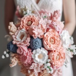 Роскошные вязаные букеты