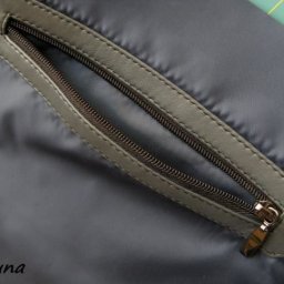 ​Карман на молнии с окантовкой