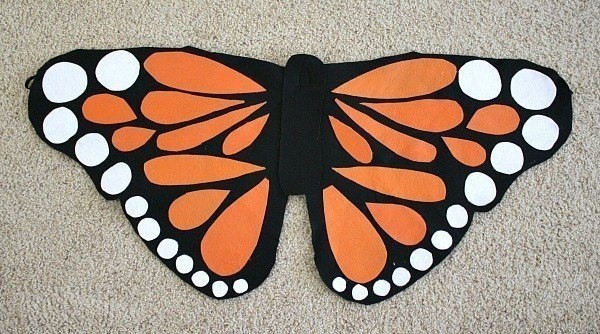 Крылья бабочки из фетра