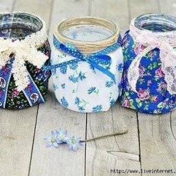 Нарядные баночки-подсвечники