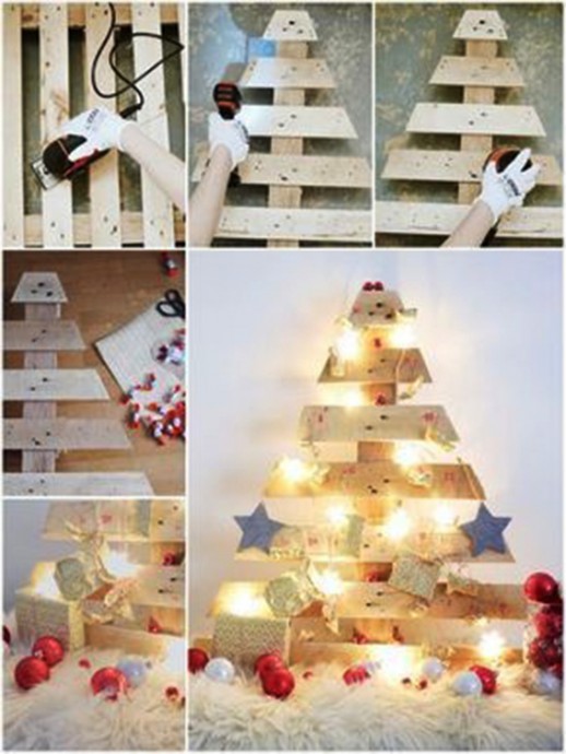 Нарядные елочки из простых деревяшек