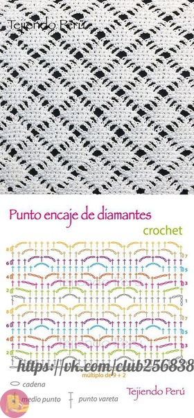 Узоры крючком: схемы