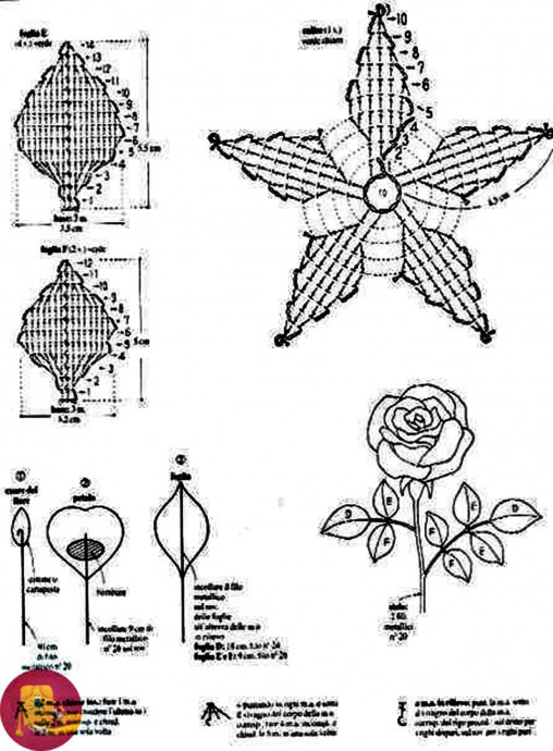 Вязаные цветы