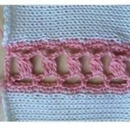 ​Боковой шов в виде ажурной дорожки крючком