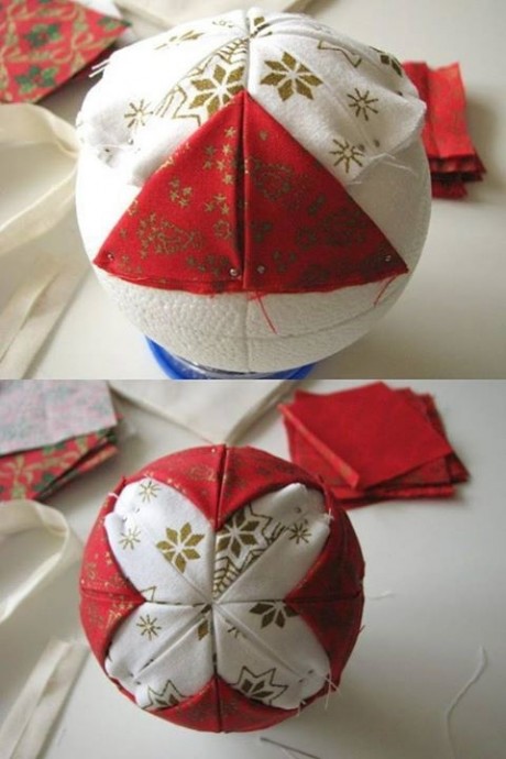 Ёлочные шары из ткани Ёлочные шары из ткани