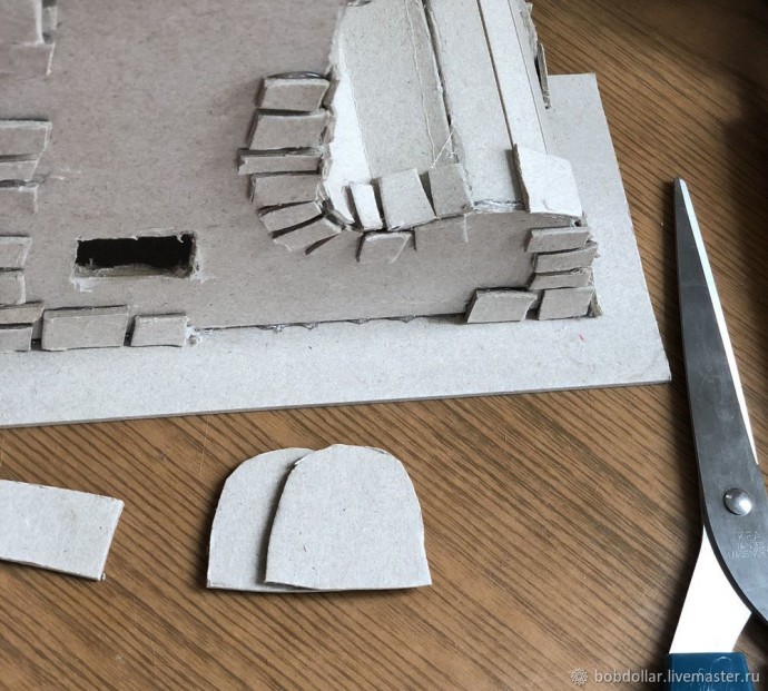 Печка-карандашница из картона Печка-карандашница из картона