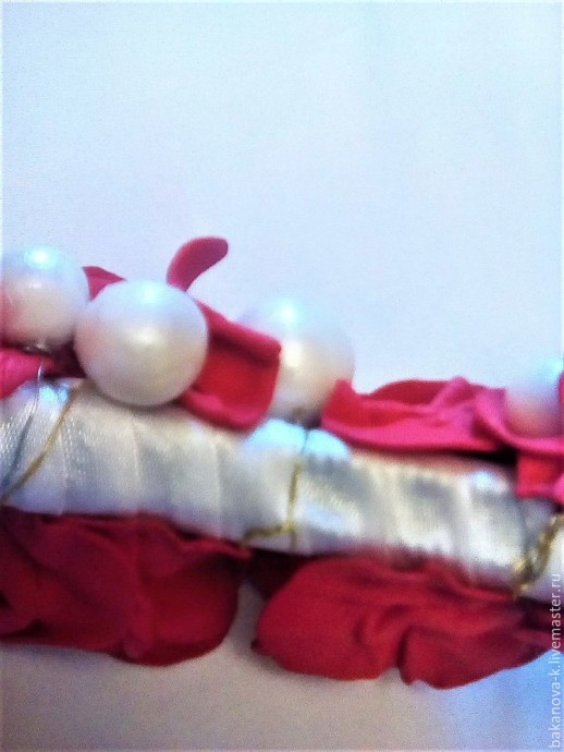 Оформление тыльной части цветочного ободка