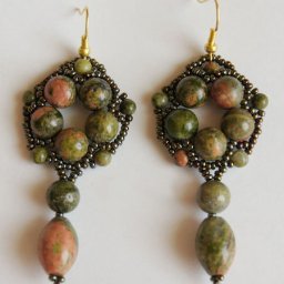 Серьги с бусинами своими руками