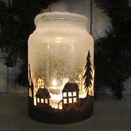 Новогодние подсвечники из обычных банок