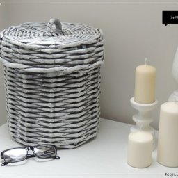 Круглая корзинка или шкатулочка из газетных трубочек: мастер-класс