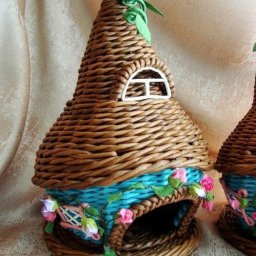 Плетение из газет "Чайный домик"