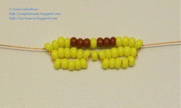 ​Анютины глазки из бисера