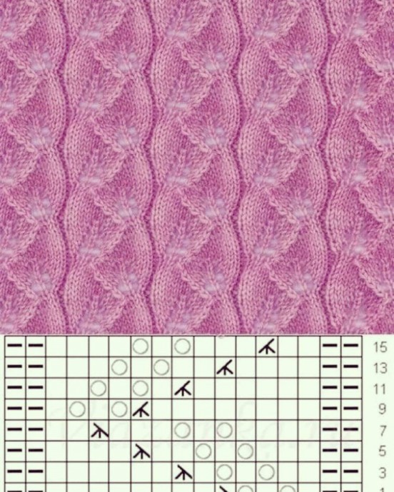 Красивые узоры на спицах