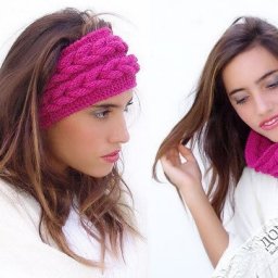 Повязка на голову или шарфик с оригинальными косами