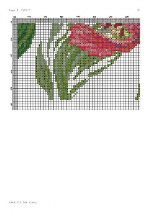 ​Вышиваем изумительные тюльпаны