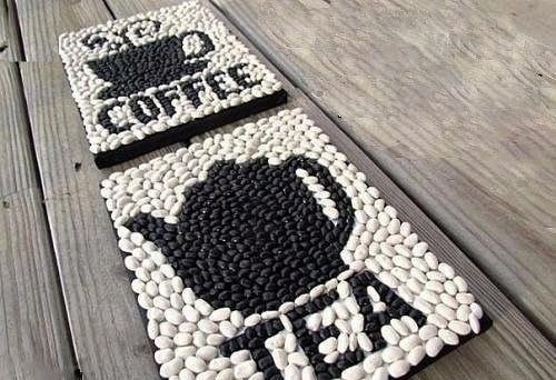 Панно из фасоли на кухню