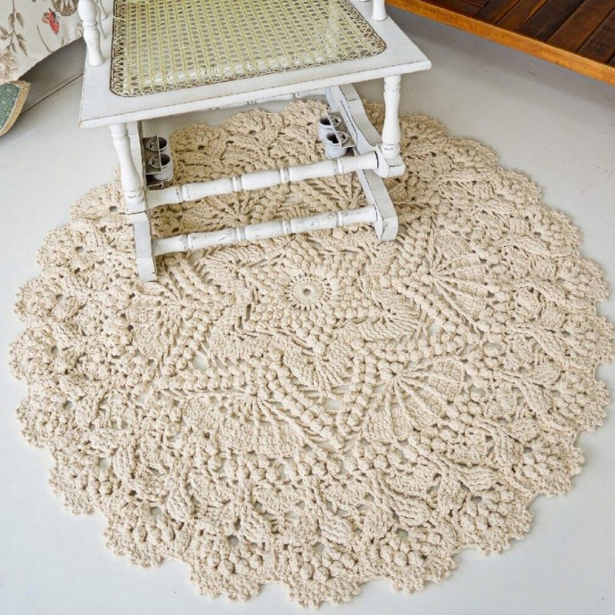 Вязаный ковер Вязаный ковер