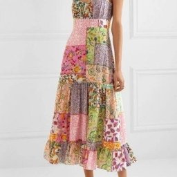 ​Платья из соединения разных тканей