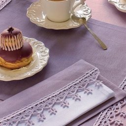 Стильная обвязка крючком для скатерти и салфеток