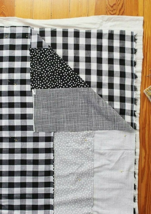 Простое одеяло в лоскутной технике